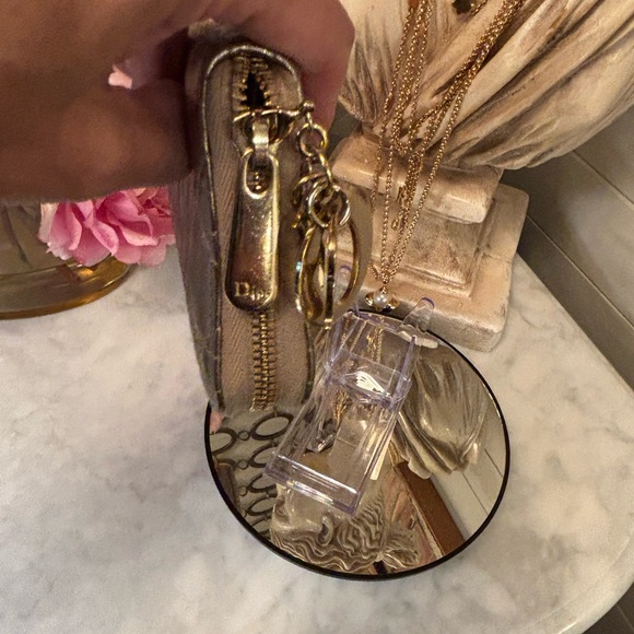 Gorgeous EUC Christian Dior Gold Quilted Cannage Long Wallet w Sig Charm Pull - Picture 11 of 14